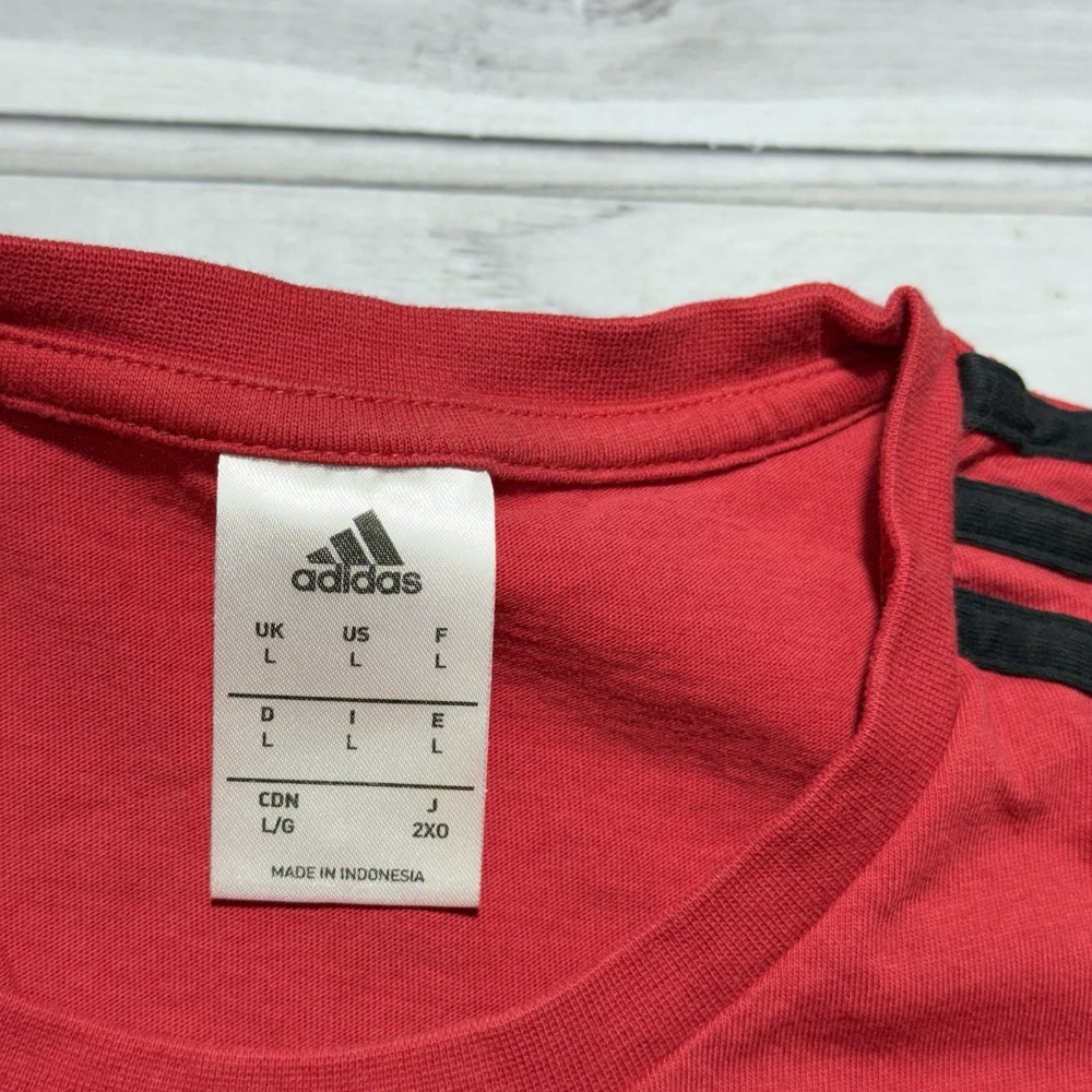 adidas Manchester United Shirt Large Red Training Football Soccer Top BQ2226 - Picture 3 of 7